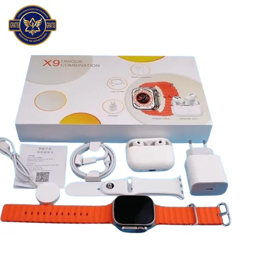 Combo Smartwatch X9 con Airpods y Case
