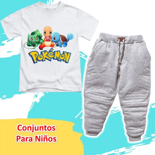 Conjunto Jogger y Camiseta Pokémon para Niño
