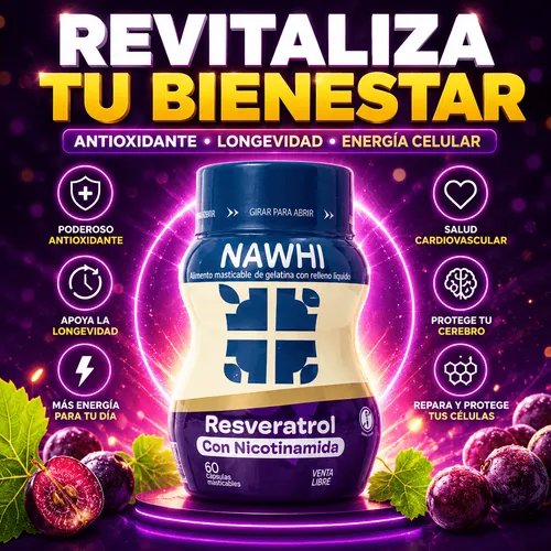 Resveratrol + Nicotinamida Nawhi 60 Cápsulas